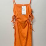 ZARA Orange Cut Out Dress Photo 1
