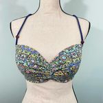 Victoria's Secret  Multicolor Paisley Getaway Halter Bikini Top Size 32DD Photo 0