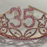 Pink Nd gold 35th Birthday Tiara !! Photo 3