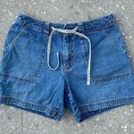 Cherokee Vintage  100% Cotton Denim Cargo Shorts // belt blue Photo 0