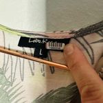 LoboRosa Pink Floral Puff Sleeve Palms Button Front Up Dress Size Large Photo 10