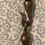 Sterling Silver Women’s vintage  ends braided leather choker! Photo 1