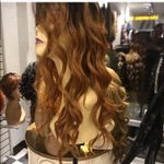 Ombre honey brown Beach Wave SidePart Wig Photo 5