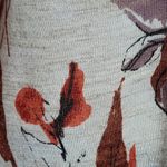 Coldwater Creek  Orange Purple Floral Linen Blend Cardigan Size Medium (10-12) Photo 4