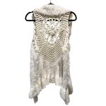 Metric Crochet and Eyelash Knit Vest Beige Boho Color Medium NWOT Photo 6