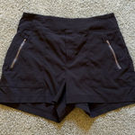 Athleta  Trekkie Shorts Black Womens Size 10 Stretch Activewear Athleisure Pullon Photo 0