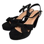 A New Day Black Riah Open Toe Ankle Strap Block Heels Size 9.5 Women’s NWT Photo 0
