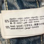 ZARA  Women's Blue High Waisted Baggy Wide Leg Frayed Raw Hem Denim Jeans Size 6 Photo 4