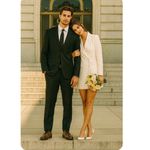 Adrianna Papell Ivory White Tuxedo Sheath Courthouse Wedding Dress Size 12 NEW Photo 6