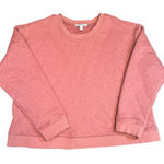 🌸Pale Sky Coral Quilted Sweatshirt L/ Cozy Crewneck Pillover Top Lounge Wear Pink Size L Photo 0