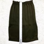 H&M  Olive Green Straight Skirt Elastic Waist Size 6 Photo 3