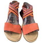 Sorel Shoes Womens 9 Purple Orange Suede Ella Zing Criss Cross Flats Sandals Photo 2