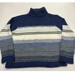 Fashion Bug Vintage  Acrylic Turtleneck Sweater Striped USA Made Size Small Photo 0