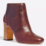 Madewell beautiful maroon leather heeled ankle booties NEW Photo 0
