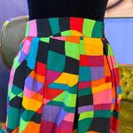 Vintage 80s/90s Gay Boyer Colorful Bold Geometric High Waist Palazzo Pants Red Size M Photo 2