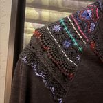 Free People Crochet Embroidered Oversized Blouse XS Boho Western Photo 6