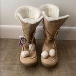 Airwalk Pipkin Natural Khaki Suede Leather Faux Fur Lined Boots Womens 10 Winter Photo 3