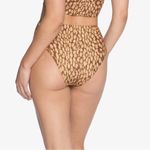 Robin Piccone NWT  Bambi High Waist Bikini Bottom in Fawn Ivory LARGE Photo 1