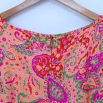 Vintage 60s‎ Handmade Paisley Sheath Dress Womens Pink Mod Psychedelic Size 12 Photo 2
