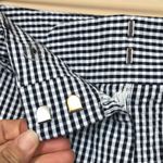 Ann Taylor Women’s Seersucker Plaid Black White Ankle Cropped Chino Pants Photo 6