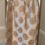 Terramina New York Gold Embroidered Brocade Skirt Size 12 Champagne Metallic Photo 0