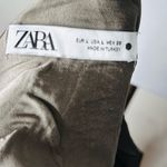 ZARA Green Gray Satin Maxi Slip Dress Photo 3