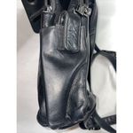 Perlina PERILINA BLACK LEATHER‎ BACKPACK  9x11x3" Photo 9