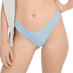 J.Crew NEW Curved Waist Cheeky Bikini Bottoms Blue Small Resortwear Preppy Beach Photo 0