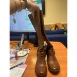 Frye Women’s 6.5B Leather Carmen Harness Tall Knee High Boots Cognac Color Photo 2