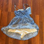 Mable Smocked Cutout Blue Romper Dress Size Medium Summer Beach Indie Photo 4