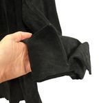 Terry Lewis Luxuries Genuine Suede Leather Black Belt Less Trench Coat Womens L Size L Photo 10