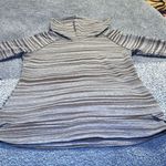 Kuhl piper cowl neck stripe long sleeve brown/ gray sweatshirt small Photo 0