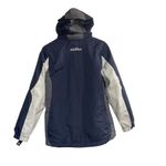 DUNBROOKE Asurion Women’s Logo Hooded Jacket Size Small Blue & White Photo 1