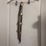 ZARA Gold Sun Concho Leather Brown Western Southwest Festival Bohemian Medallion Photo 4