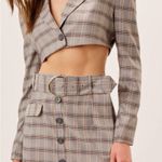 For Love & Lemons Tan Brown Asymmetrical A-line Mini Skirt Photo 4