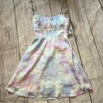 Hollister Tie Dye Mini Bow Dress Women’s Size Small Day Dress Summer Boho Lined Photo 3