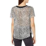 Milly Leopard Print Chiffon V Neck Top Photo 1