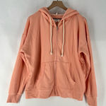 Lou & grey Coral Cozy Cotton Terry Zip Hoodie Dolman Sleeves Loungewear Size S Photo 0