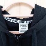 Y2K PINK Victorias Secret Womens Hoodie Size S Black Full Zip Sporty Bling Dog Photo 4