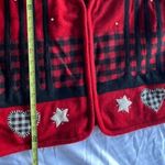 ASHLEY HILL Red Black Pullover Zip Hearts Vest Wool Women’s Sweater Size XL Photo 4