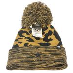 47 Brand Dallas Cowboys '47 Tan Rosette Cuffed Knit Hat with‎ Pom Animal Print NEW Photo 0