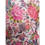 Debbie Katz inez Zara pink floral midi wrap sheer summer resort dress XS Photo 10