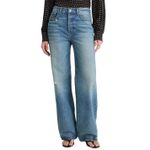 Madewell Low Slung Baggy Jeans Women's Size 24 Distressed Light Wash Wide Leg Photo 1