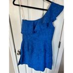 Lilly Pulitzer  Formal One Shoulder Dress Romper blue size 6 Photo 3