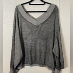 Free People We the Free South Side Thermal Top in Black Gray Size L Photo 0