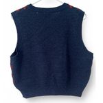 Liz Claiborne Vintage 90's   S Women's Sweater Vest Lattice Flowers Knit Pullover Photo 2