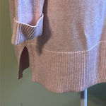 J.Jill open front longline large safety pin cotton wool silk cardigan Photo 7