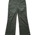 Theory Green Pinstripe Wool Blend Wide Leg Dress Pants 6 Photo 0