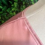 Women's Elegant V Neck Self Tie Knot Long Sleeve Satin Blouse Shirt Top Pink L Size L Photo 6