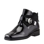 Stuart Weitzman Negev Jet Mirror Leather & Calf Hair Bootie Size 35.5 Photo 10